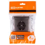 Розетка 2П+З 16А 250В шоколад «Лама» TDM