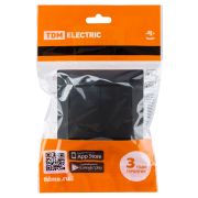 Выключатель 2-х кл. 10А графит «Лама» TDM