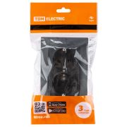 Розетка двойная 2П+З 16А 250В с защ. шт. графит «Лама» TDM