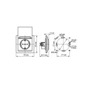 Розетка 2П+З 16А 250В IP44 с защ. шт. с крышкой графит «Лама» TDM