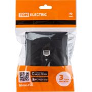 Розетка телефонная RJ11 графит «Лама» TDM