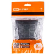 Выключатель 3-х кл. 10А старинное серебро «Лама» TDM