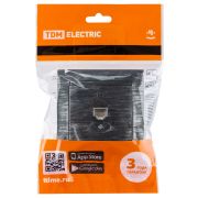 Розетка компьютерная RJ45 старинное серебро «Лама» TDM