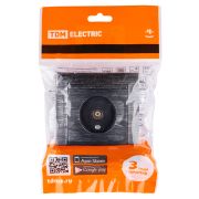 Розетка телевизионная простая (0-2400МГц, «мама») старинное серебро «Лама» TDM