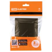 Розетка 2П+З 16А 250В IP44 с защ. шт. с крышкой бронза «Лама» TDM