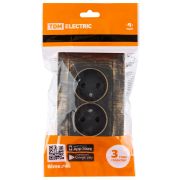 Розетка двойная 2П 10А 250В с защ. шт. старинная бронза «Лама» TDM