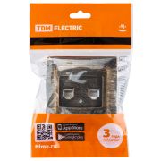 Розетка телефонная RJ11 + компьютерная RJ45 старинная бронза «Лама» TDM