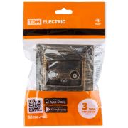 Розетка TV («мама») + SAT (F-разъем) 0-2400МГц старинная бронза «Лама» TDM