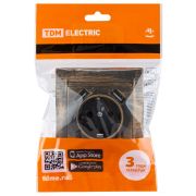 Розетка 2П+З 16А 250В + 2 USB порта 2,1А 5В старинная бронза «Лама» TDM