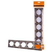 Рамка 5-ти постовая горизонтальная старинная бронза «Лама» TDM