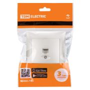 Розетка компьютерная RJ45  перламутр «Лама» TDM