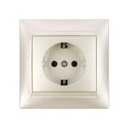 Розетка 2П+З 16А 250В  перламутр «Лама» TDM