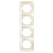 Рамка 4-х постовая вертикальная перламутр «Лама» TDM