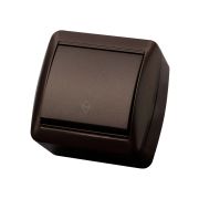 Выключатель на 2 направления 1-кл. открытой установки IP44 10А шоколад «Селигер» TDM