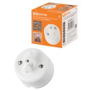 Выключатель фарфоровый поворотный проходной с ручкой (бантик) 10А белый «Болонь» TDM