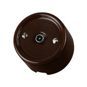 Розетка TV проходная коричневая «Болонь» TDM