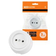 Розетка 2П 10А 250В белая «Виви» TDM