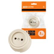 Розетка 2П 10А 250В сл. кость «Виви» TDM