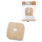 Розетка компьютерная (RJ-45) открытой установки IP20, сосна «Дача» Народная