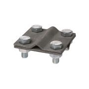 Зажим соединительный крестовой 4-х болтовой прут-прут Ø6-12 мм, термодиффузия (упак. 1 шт.) TDM