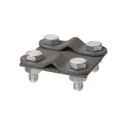 Зажим контрольный 57х57 мм прут-прут Ø6-10 мм, термодиффузия (упак. 1 шт.) TDM