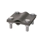 Зажим соединительный 4-х болтовой штырь-полоса/прут, штырь Ø16 - полоса 40х4/прут Ø6-16 мм, термодиффузия (упак. 1 шт.) TDM