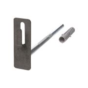 Держатель фасадный для прута Ø8-10 мм длина 120 мм с дюбелем, стальной крюк (упак.1 шт.) TDM