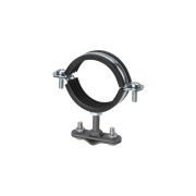 Держатель хомут с резиновым уплотнением Ø60-65 мм, для прута Ø6-10 мм, стальной зажим, термодиффузия (упак. 1 шт.) TDM