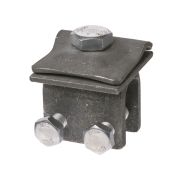 Держатель фальцевый стальной зажим с 2-х болтовым креплением для прута Ø6-10 мм, гор. цинк. (упак. 1 шт.) TDM