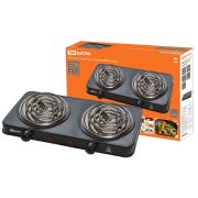 Электроплитка двухконф. ЭПС2 230 В, 2х1 кВт, спираль, черная, TDM