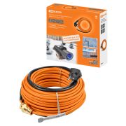 Нагревательный саморегулирующийся кабель «Стоплёд» НСК20-В с вилкой, в трубу (20м/200Вт) TDM