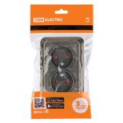 Розетка угловая двойная 2П открытой установки с з/ш IP20 250В 10А бронза «Ладога» TDM