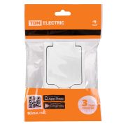 Розетка 2П+З открытой установки IP54 16А белая «Вуокса» TDM