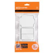 Блок (горизонтальный) выключатель 2-кл. + розетка 2П+З с з/ш БКВР IP54 белый «Вуокса» TDM