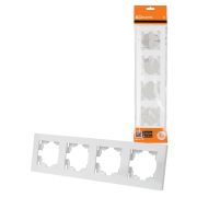 Рамка 4-х постовая белая «Сенеж» TDM