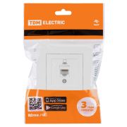 Розетка компьютерная RJ45 белая «Сенеж» TDM