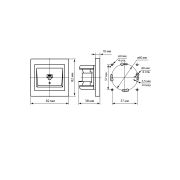 Розетка телефонная RJ11 белая «Сенеж» TDM
