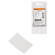 Набор трубок термоусаживаемых, не поддерживающих горение, клеевых, длиной 10 см ТТкНГ(3:1) «Моноцвет, белый 1,5/0,6 TDM»