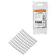 Набор трубок термоусаживаемых, не поддерживающих горение, клеевых, длиной 10 см ТТкНГ(3:1) «Моноцвет, белый 7,9/2,65 TDM»