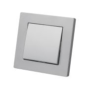 Выключатель 1 кл. 10А серебр. металлик «Сенеж» TDM