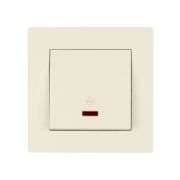 Выключатель на 2 направления 1 кл. с подсветкой 10А сл. кость «Сенеж» TDM