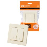 Выключатель на 2 направления 2 кл. 10А сл. кость «Сенеж» TDM