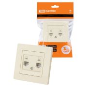 Розетка компьютерная двойная RJ45 сл. кость «Сенеж» TDM