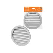 Решетка вентиляционная круглая алюминиевая с москитной сеткой, с фланцем d160, внеш. D185, TDM