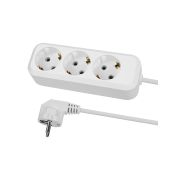 Удлинитель 3 гнезда, 3 метра, с/з, 16 А, 3680 Вт, белый, НАРОДНЫЙ У1-33052 (Ун1 330-0001)