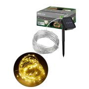 Гирлянда CCГ-112 «Роса» на солнечной батарее, 10 м, 100 LED, теплый белый, IP54, TDM