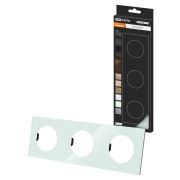 Рамка тройная фисташковая, стекло, «Байкал» TDM