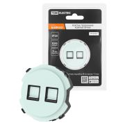 Розетка телефонная двойная RJ11 фисташковая, «Байкал» TDM