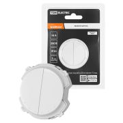 Выключатель 2-кл. 16А 250В белый, «Байкал» TDM