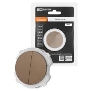 Выключатель 2-кл. 16А 250В бронза, «Байкал» TDM